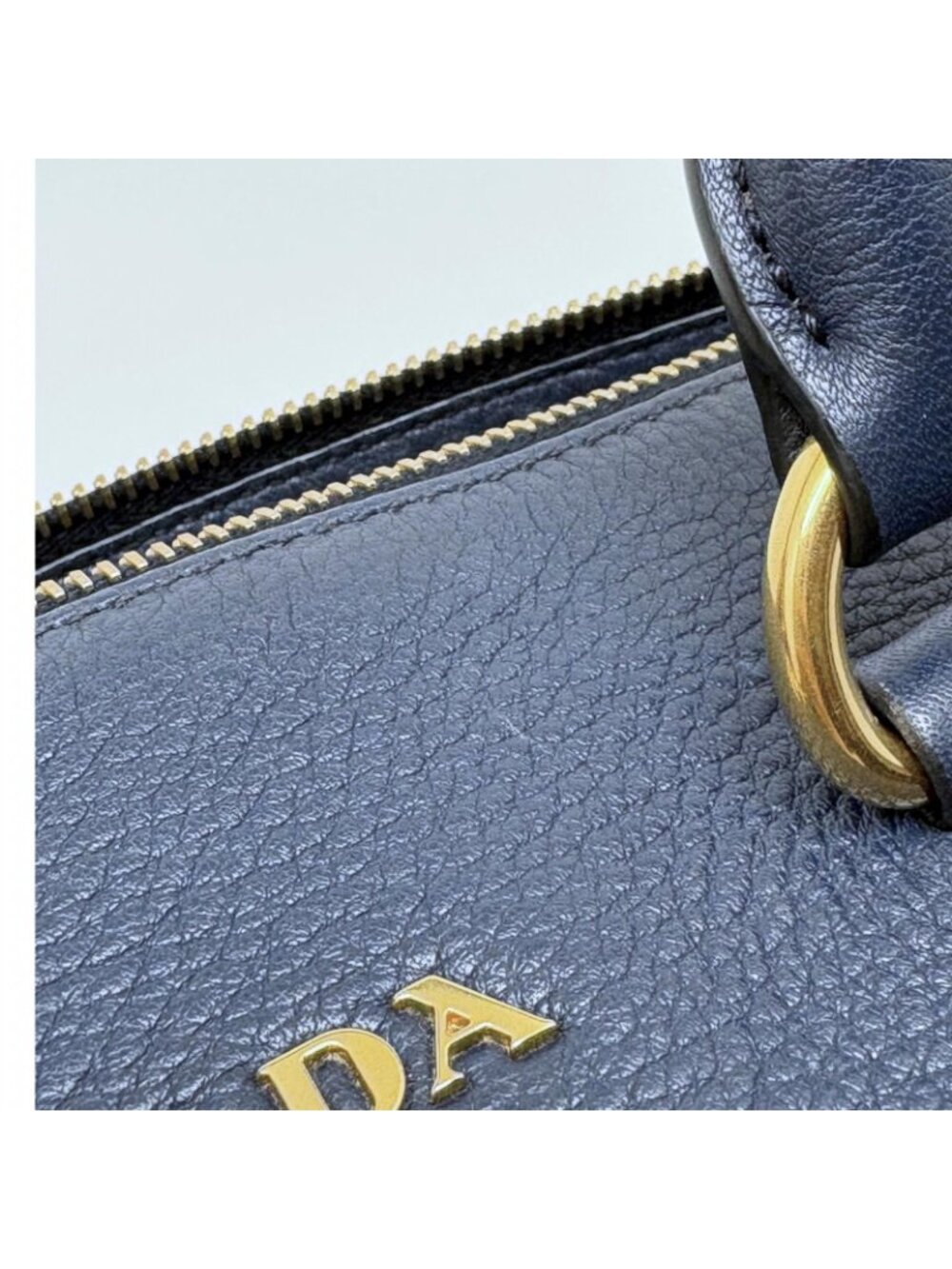 Prada 2-Way Bag Navy Leather - Picture 7 of 10